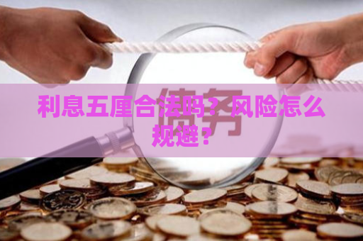 利息五厘合法吗？风险怎么规避？