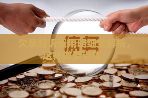 欠条起诉费用明细全解析，这样做最省钱！